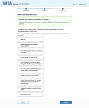 Federal benefits received