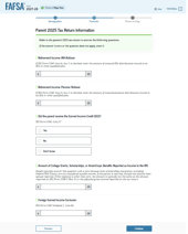 Other parent tax return info