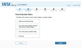 Parent education status