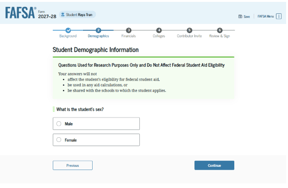 Student demographic information