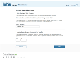 Student state of legal residence