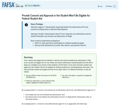 Providing consent to transfer federal tax information from the IRS