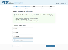 FAFSA guide student demographics