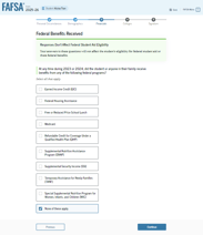 FAFSA guide federal benefits