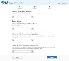 FAFSA guide parent assets