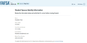 FAFSA guide student spouse identification